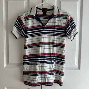 Vintage Striped Polo Shirt - Multicolor